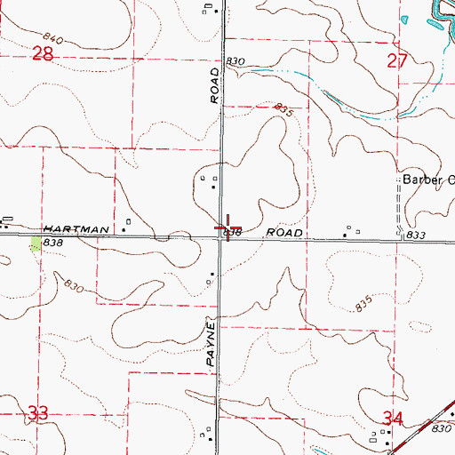 Topographic Map of South Riley Post Office (historical), IL