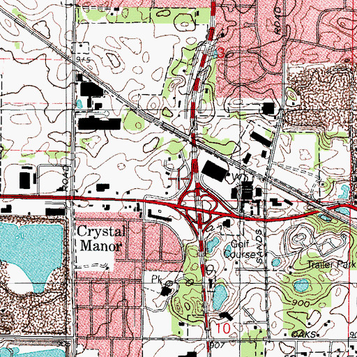 Topographic Map of Unity Church of Crystal Lake, IL