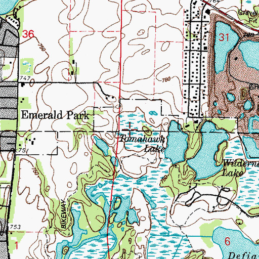 Topographic Map of Warrior Marsh, IL