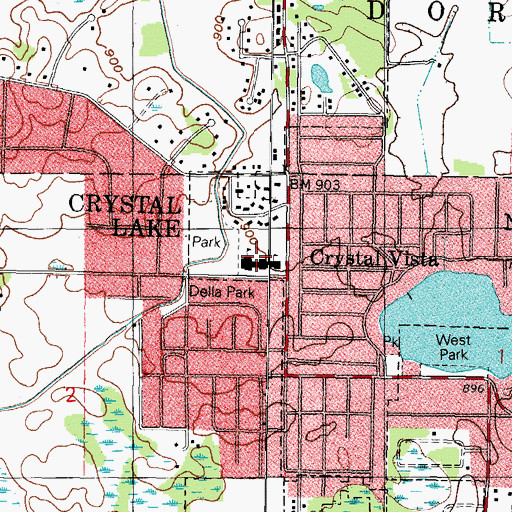 Topographic Map of West Elementary School, IL