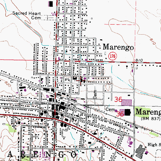 Topographic Map of Zion Lutheran School, IL