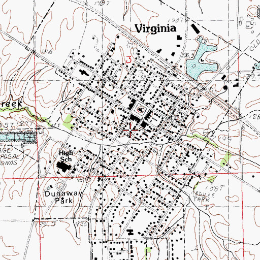 Topographic Map of Grace Lutheran Church, IL