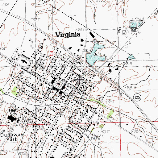 Topographic Map of Saint Lukes Catholic Church, IL