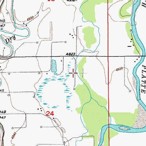 Topographic Map of Lupton Bottoms Ditch, CO