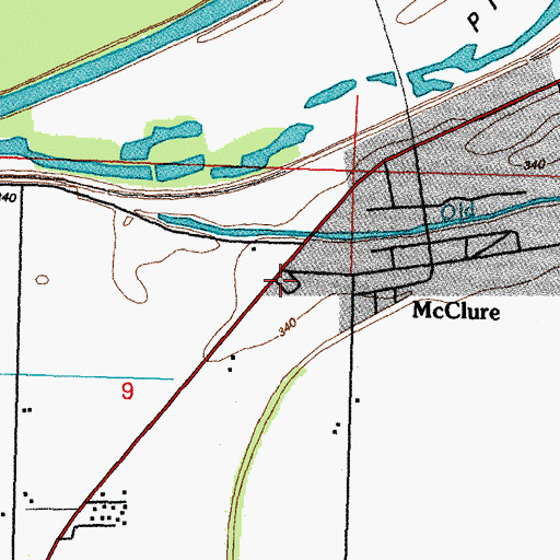 Topographic Map of Shawnee Elementary School-South, IL