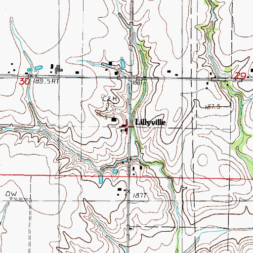 Topographic Map of Lillyville Elementary School, IL