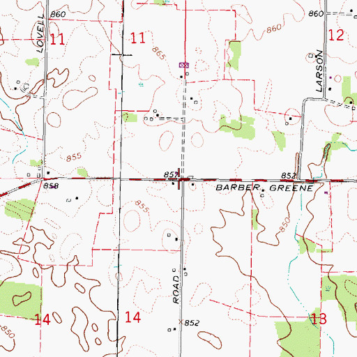 Topographic Map of Ohio Grove (historical), IL