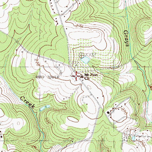 Topographic Map of Mount Zion Baptist Church Graveyard, SC