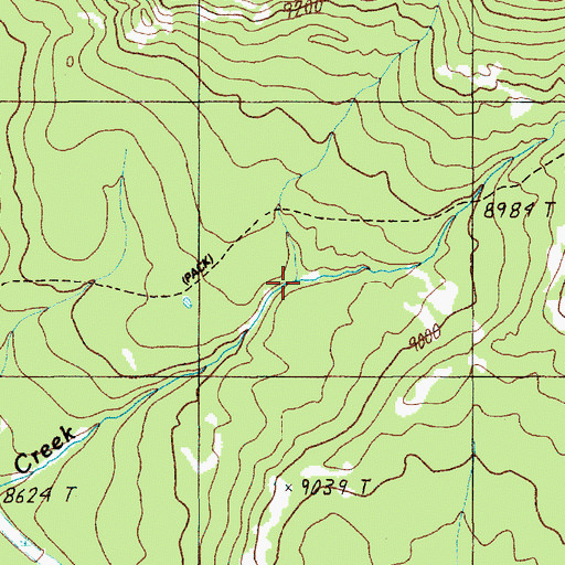 Topographic Map of Cummings Creek, WY