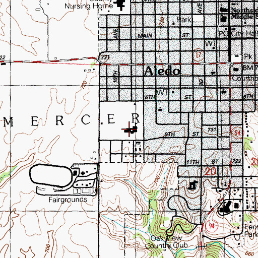 Topographic Map of Apollo Elementary School, IL