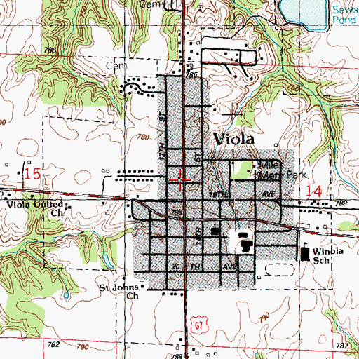 Topographic Map of First Apostolic Church, IL