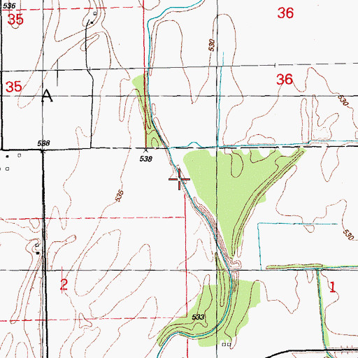 Topographic Map of Lower Eliza Lake (historical), IL