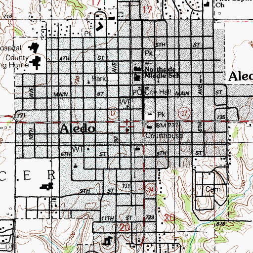 Topographic Map of Trinity Presbyterian Church, IL