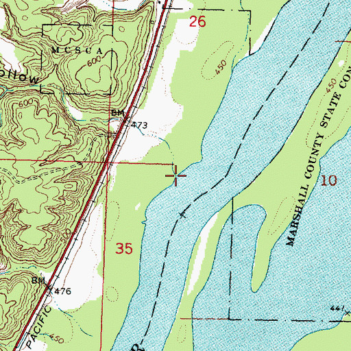 Topographic Map of Cooper Run, IL