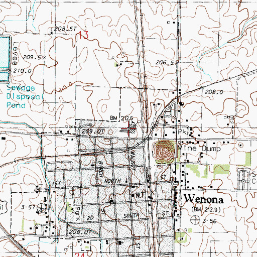 Topographic Map of Fieldcrest Middle School-East, IL