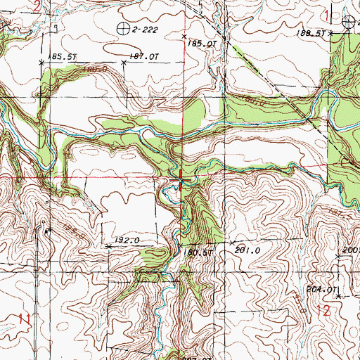 Topographic Map of Gaylords Branch, IL