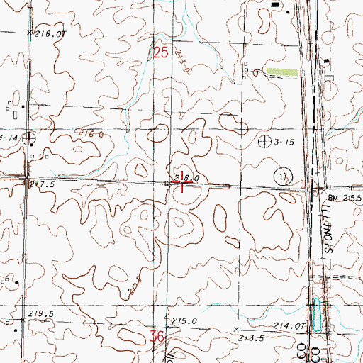 Topographic Map of Interchange 35, IL