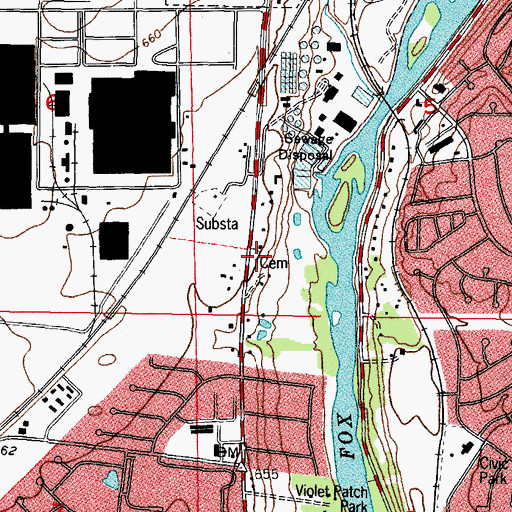 Topographic Map of Wormley Cemetery, IL