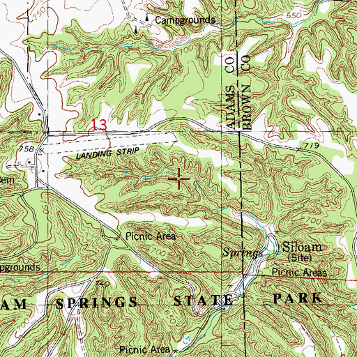 Topographic Map of Deer Run Trail, IL