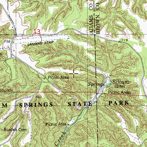 Topographic Map of Old Village Trail, IL