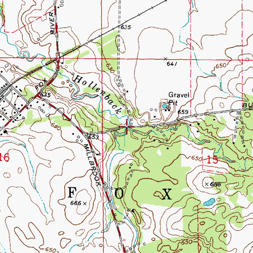 Topographic Map of Ackleys Run, IL