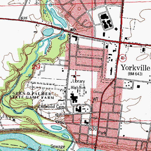 Topographic Map of Bible Baptist Church, IL