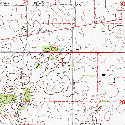 Topographic Map of Collins Grove (historical), IL