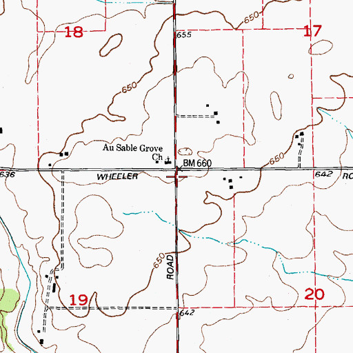 Topographic Map of Kendall Post Office (historical), IL