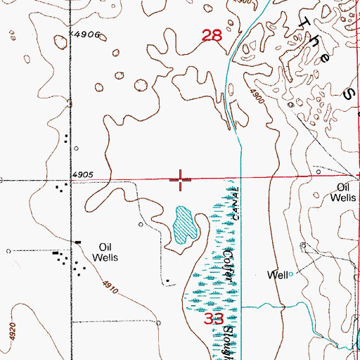 Topographic Map of Colfer Sloughs, CO