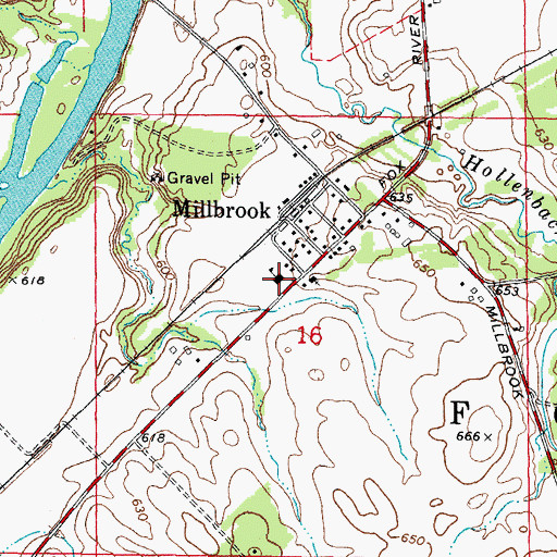 Topographic Map of Millbrook Junior High School, IL