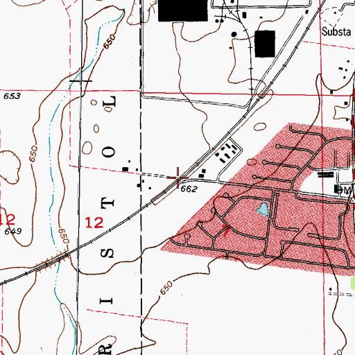 Topographic Map of Oswego Station (historical), IL