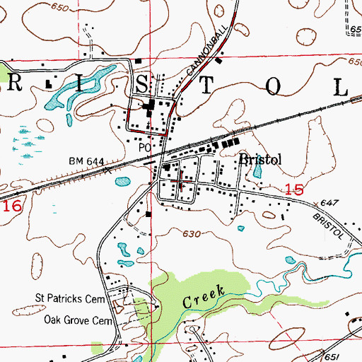 Topographic Map of Saint Patrick Catholic Church, IL
