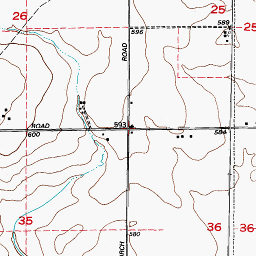 Topographic Map of White Willow (historical), IL