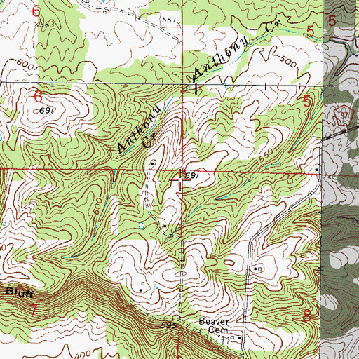 Topographic Map of Double Box School (historical), IL