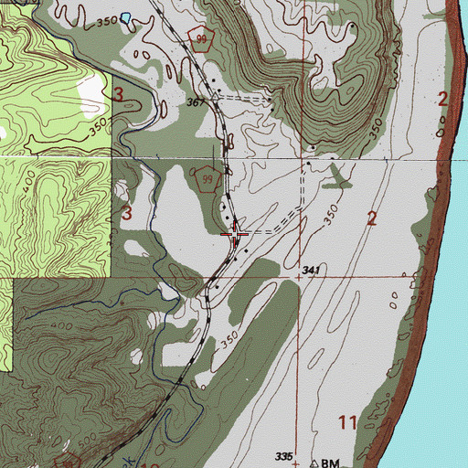 Topographic Map of Fraileys Store (historical), IL