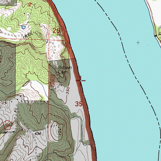 Topographic Map of Gentry Landing, IL