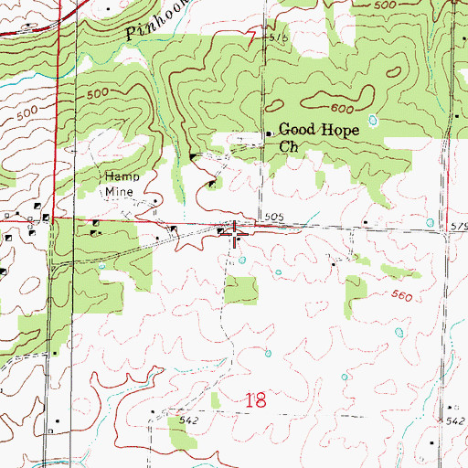 Topographic Map of Harp Mine, IL