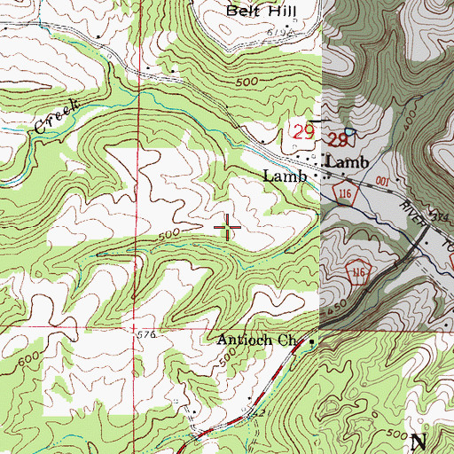 Topographic Map of Lamb School (historical), IL