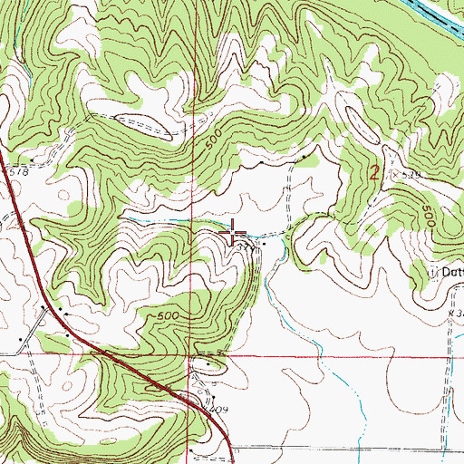 Topographic Map of Lambert School (historical), IL