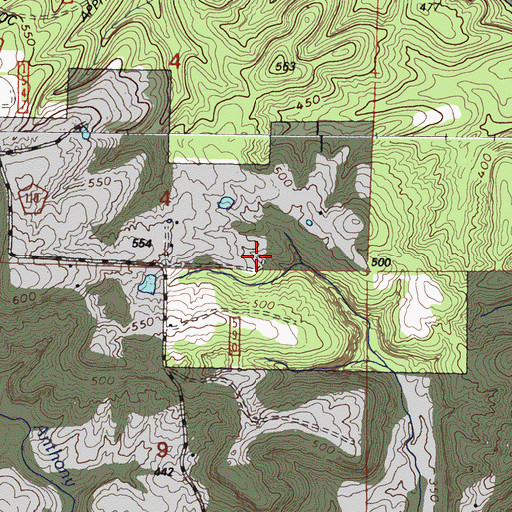 Topographic Map of McDowell School (historical), IL
