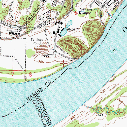 Topographic Map of Mineral City (historical), IL