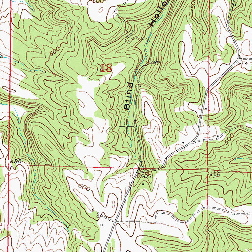 Topographic Map of Saint Johns School (historical), IL