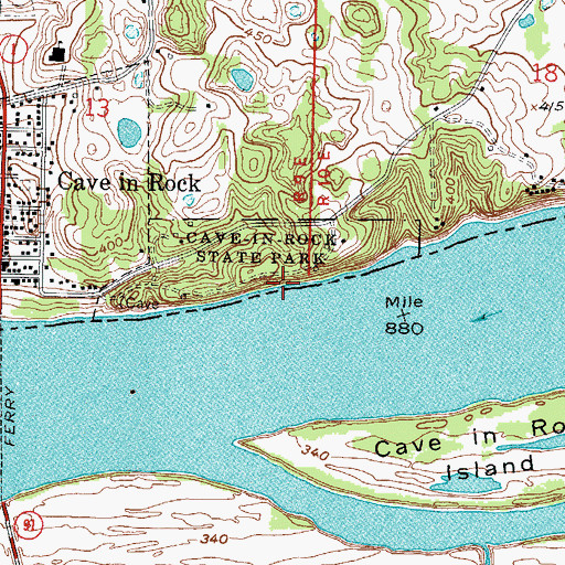 Topographic Map of Spees Landing, IL