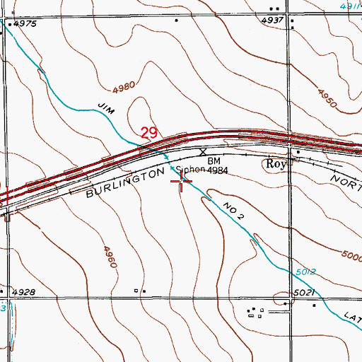 Topographic Map of Jim Number 2 Lateral, CO