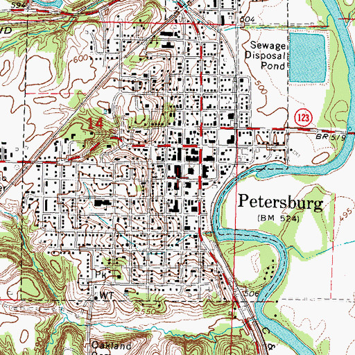 Topographic Map of Menard County Historical Museum, IL