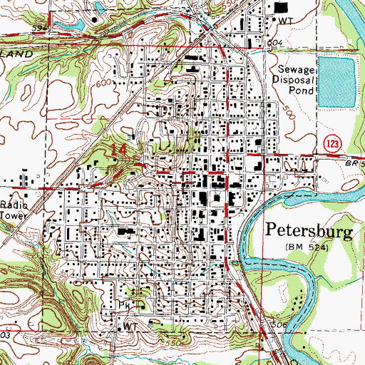 Topographic Map of Saint Pauls United Church of Christ, IL