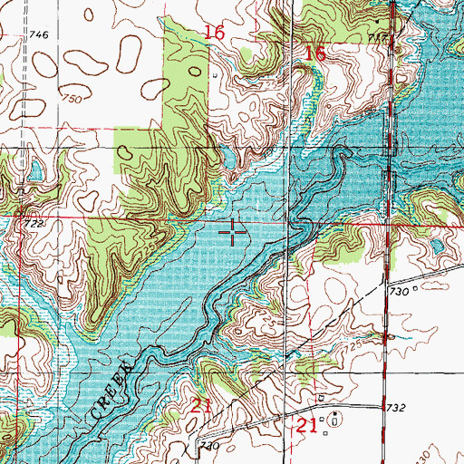 Topographic Map of Clinton Lake State Recreational Area, IL