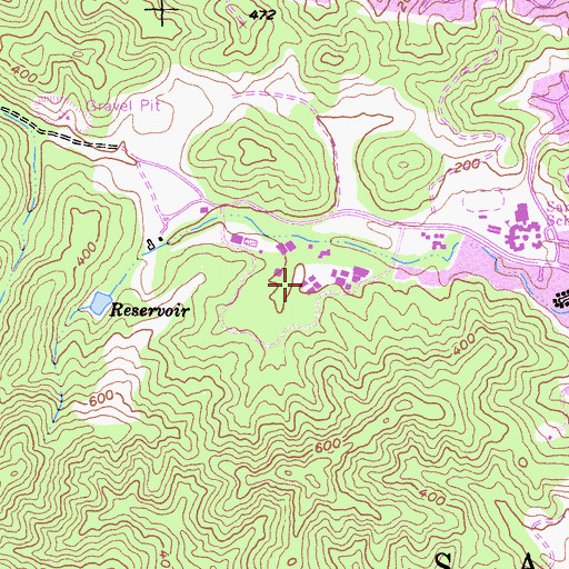 Topographic Map of College of the Arts and Humanities, CA