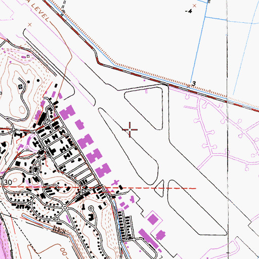 Topographic Map of Hamilton Field (historical), CA