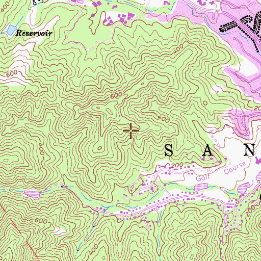 Topographic Map of Indian Valley Preserve, CA